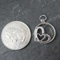 Estate Sterling Love Heart Pendant