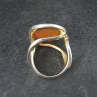 Modernist Carnelian Ring Size 7 Sterling Silver