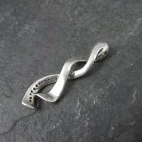 Dainty Vintage Sterling Diamond Pendant