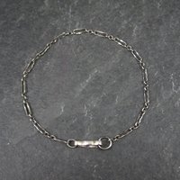 Dainty Sterling Paper Clip Chain Bracelet 7.25 Inches