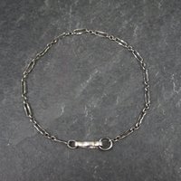 Dainty Sterling Paper Clip Chain Bracelet 7.25 Inches