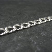 Vintage Sterling Charm Bracelet Chain 7 Inches