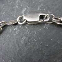 3mm Square Byzantine Bracelet 7.75 Inches Italian Sterling Silver