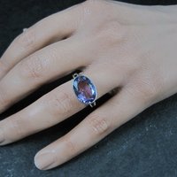 Vintage Amethyst Ring Size 6 Sterling Silver Estate Jewelry