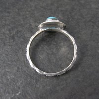 Sterling Silver Turquoise Ring Carved Band New Old Stock Multiple Sizes 6.5, 7, 8
