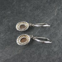 Vintage Opal Earrings Sterling Silver Lever Back