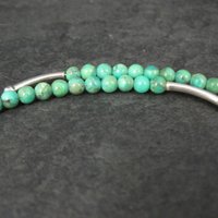 Sterling Silver Green Turquoise Wrap Around Necklace Choker Barse