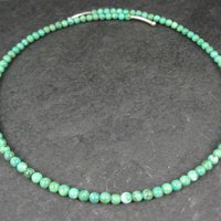Sterling Silver Green Turquoise Wrap Around Necklace Choker Barse