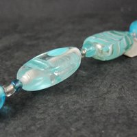 Blue Sea Green Lampwork Glass Bead Strand Bead Landing