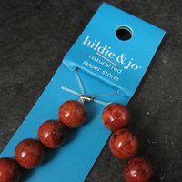Hildie & Jo 8mm Round Natural Red Jasper Gemstone Bead Strand Discontinued