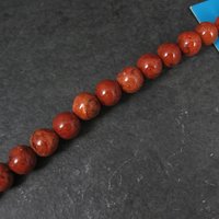 Hildie & Jo 8mm Round Natural Red Jasper Gemstone Bead Strand Discontinued