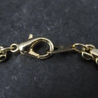 1980s Gold Electroplate Bracelet Korea 6mm wide, 7 Inches Long