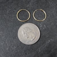 Dainty 14K Yellow Gold Hoop Earrings 16mm