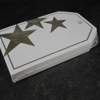 Gold Stars Glossy Gift Tags 2-1/4x3-1/2" Package of 50