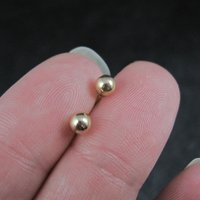 4mm Gold Ball Stud Earrings 14K Gold Filled New Old Stock