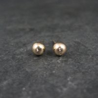 5mm Gold Ball Stud Earrings 14K Gold Filled New Old Stock