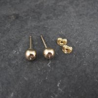 5mm Gold Ball Stud Earrings 14K Gold Filled New Old Stock