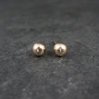 5mm Gold Ball Stud Earrings 14K Gold Filled New Old Stock