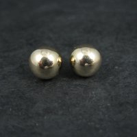 10mm Gold Ball Stud Earrings 14K Gold Filled New Old Stock
