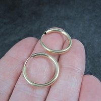 3/4" Gold Hoop Earrings 19mm 14K Gold Filled New Old Stock