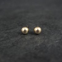 4mm Gold Ball Stud Earrings 14K Gold Filled New Old Stock