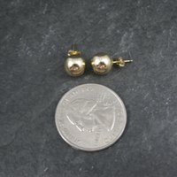 8mm Gold Ball Stud Earrings 14K Gold Filled New Old Stock