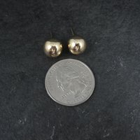 10mm Gold Ball Stud Earrings 14K Gold Filled New Old Stock