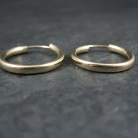 3/4" Gold Hoop Earrings 19mm 14K Gold Filled New Old Stock