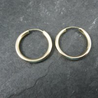 3/4" Gold Hoop Earrings 19mm 14K Gold Filled New Old Stock