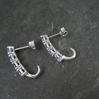 Estate Tanzanite Earrings Sterling Silver Chuck Clemency
