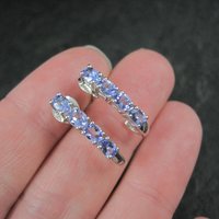 Estate Tanzanite Earrings Sterling Silver Chuck Clemency