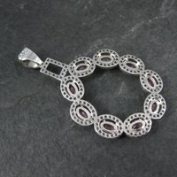 Estate Sterling Pink Cubic Zirconia Pendant