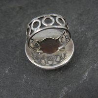 Large Vintage Rutilated Quartz Ring Sterling Size 8