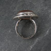 Large Vintage Rutilated Quartz Ring Sterling Size 8