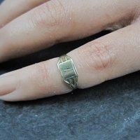 Victorian Baby Ring 10K Yellow Gold Size 1 Antique Ostby and Barton Initial J