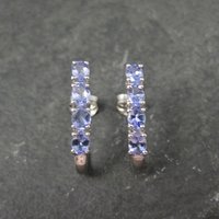 Estate Tanzanite Earrings Sterling Silver Chuck Clemency