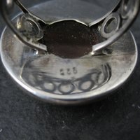 Large Vintage Rutilated Quartz Ring Sterling Size 8