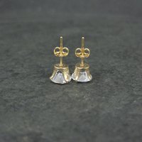 Vintage 7mm Cz Stud Earrings 14K Gold Filled New Old Stock