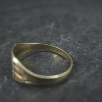 Victorian Baby Ring 10K Yellow Gold Size 1 Antique Ostby and Barton Initial J