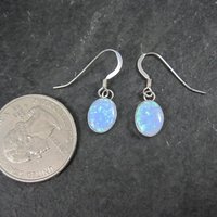 Southwestern Sterling Opal Earrings