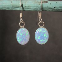 Southwestern Sterling Opal Earrings