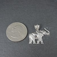 Estate Sterling Silver Elephant Pendant Laser Cut