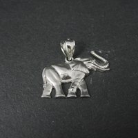Estate Sterling Silver Elephant Pendant Laser Cut