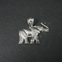 Estate Sterling Silver Elephant Pendant Laser Cut