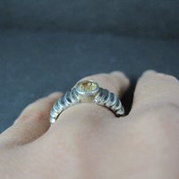 Sterling Silver Citrine Ring Size 7