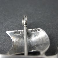 Vintage Sterling Silver Viking Ship Pendant