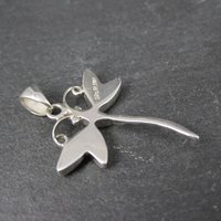 Southwestern Inlaid Turquoise Dragonfly Pendant Sterling Silver Estate Jewelry NOS