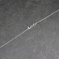 Sterling Silver Love Bracelet Dainty 7-8 Inches Estate Jewelry