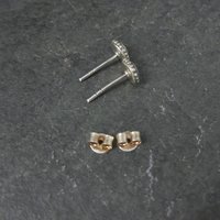 Vintage 6mm Sterling Silver Opal Stud Earrings