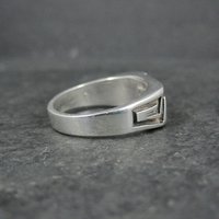 Mens Navajo Inlay Ring Size 12 Sterling Silver Elgin Hoskey